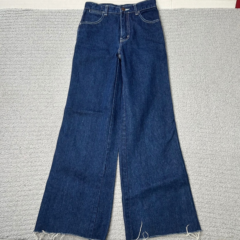 Seattle Blues Jeans 1980s Baggy Skater 26 Blue Vintage Wide Leg Grunge Indigo